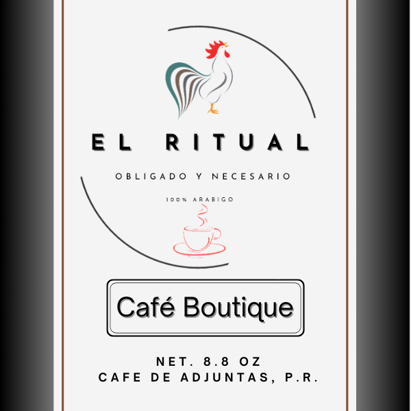 
                  
                    "EL RITUAL" CAFÉ 100% ARÁBICA-ADJUNTAS, P.R.- 8.8 OZ-MOLIDO ESPRESSO STYLE-TUESTE MEDIO OSCURO ESTILO EUROPEO
                  
                
