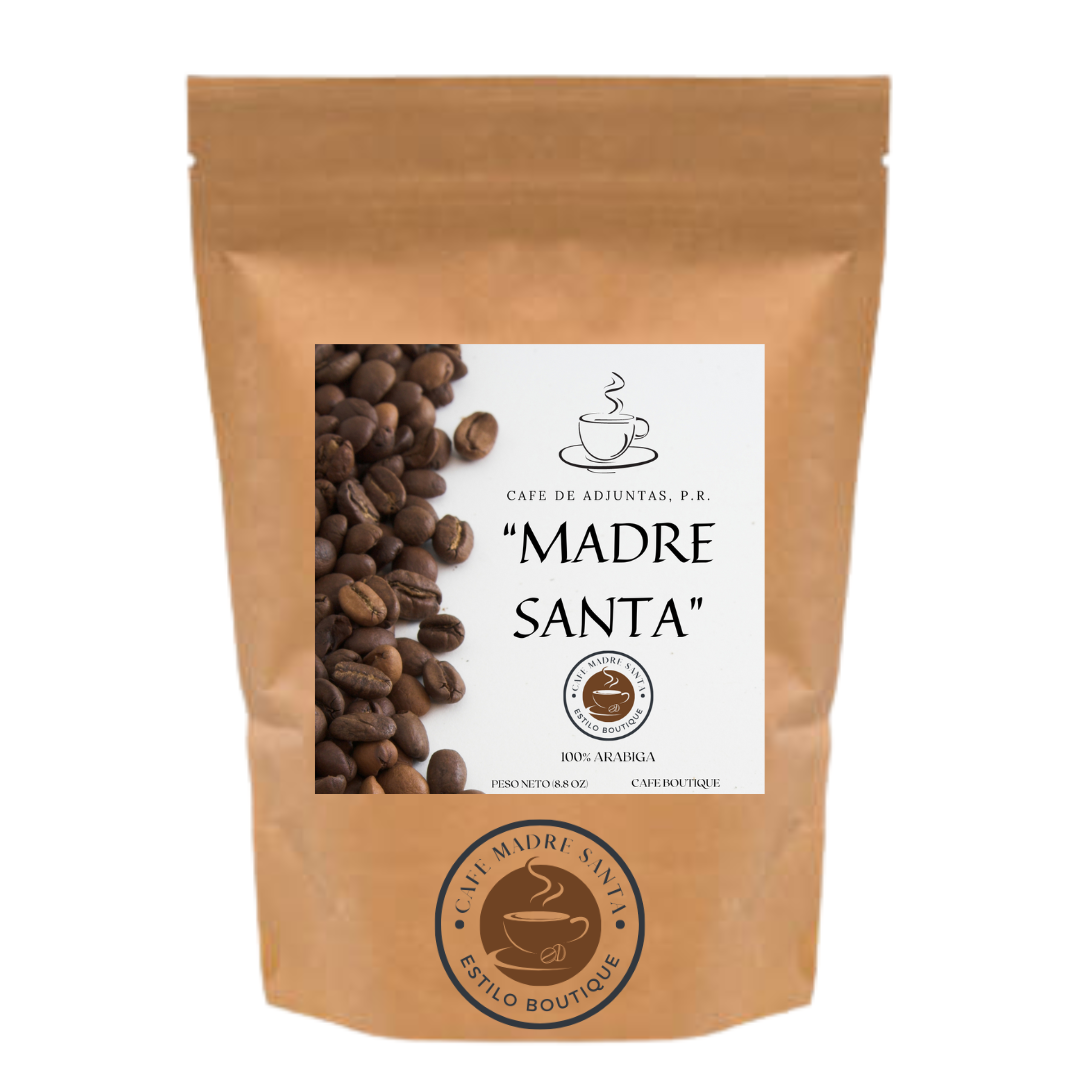 
                  
                    CAFE "MADRE SANTA" - TUESTE OSCURO EUROPEO - ESTILO BOUTIQUE - 8.8 ONZAS - 100% ARABIGA
                  
                